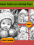50 Christmas Babies Set 2-Printable Grayscale Coloring Pages, Digital download