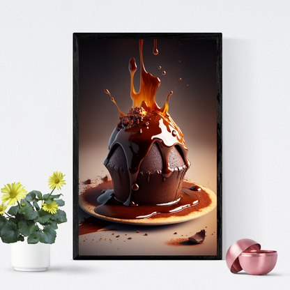 Chocolate Lava Cake Digital Wall Art