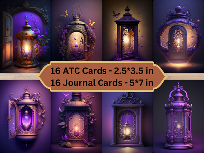 Magical Lanterns-Journal Cards & ATC Cards, Digital Download