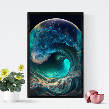 Digitale Wandkunst „Ocean Splash“ 1