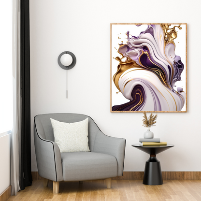Lavender Fluid Digital Wall Art