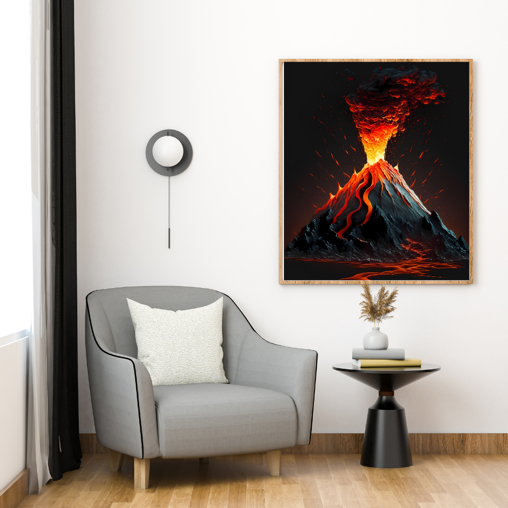 Lava Explosion Digital Wall Art