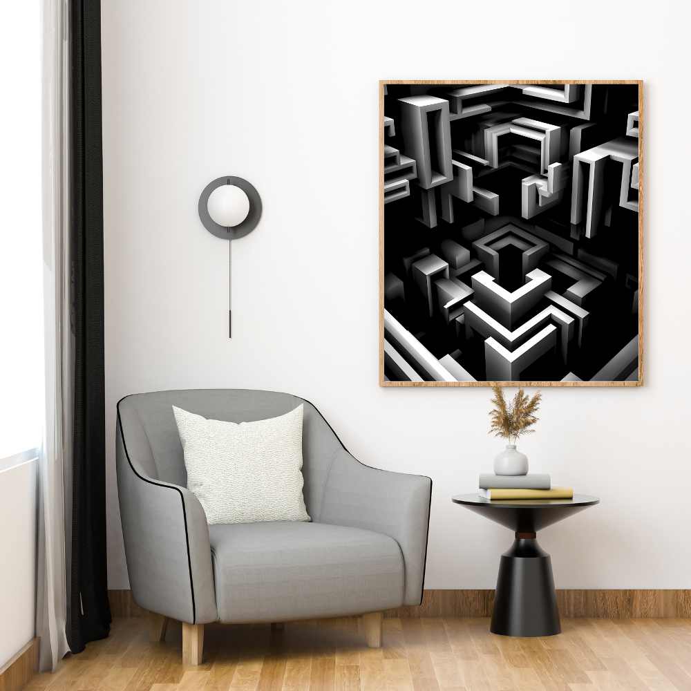 Abstract Geometric Design Digital Wall Art