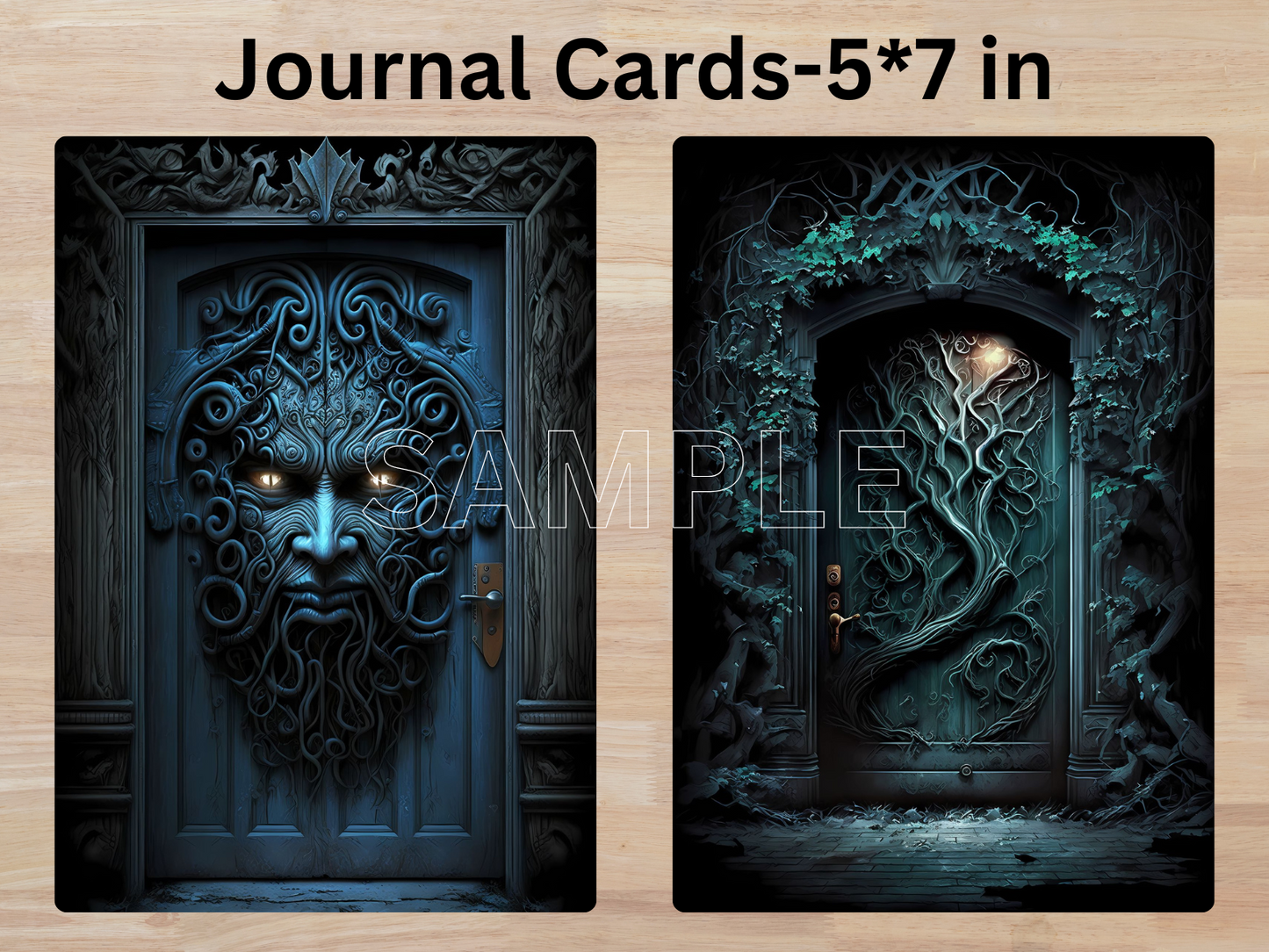 Scary Doors-Journal Cards & ATC Cards, Digital Download