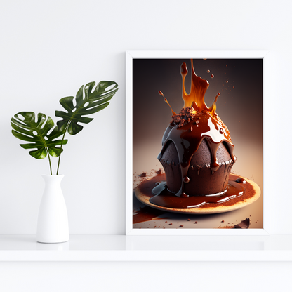 Chocolate Lava Cake Digital Wall Art