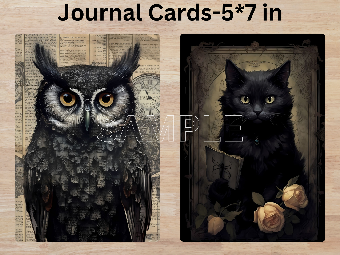 Witch Printable Journal Pages, Journal Cards, ATC Cards, Digital Download