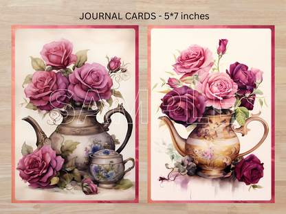 Dreamy Castle-Printable Junk Journal Kit, Journal Cards, ATC Cards, Digital Download