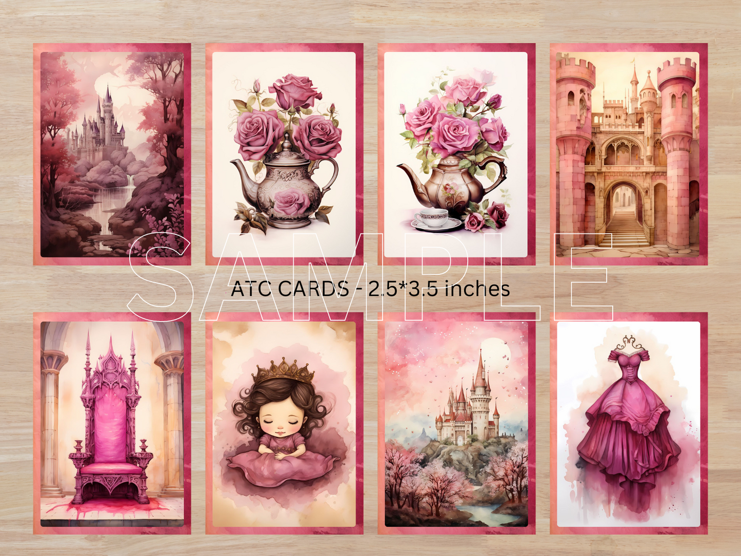 Dreamy Castle-Printable Junk Journal Kit, Journal Cards, ATC Cards, Digital Download