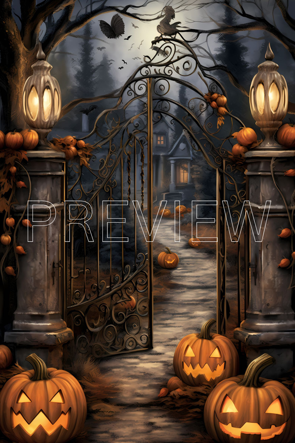 Spooky Halloween - Printable Junk Journal Kit, Journal Cards, ATC Cards, Digital Download