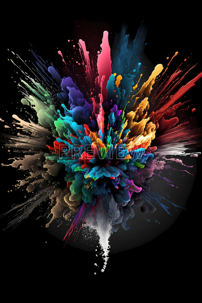 Color Explosion Digital Wall Art