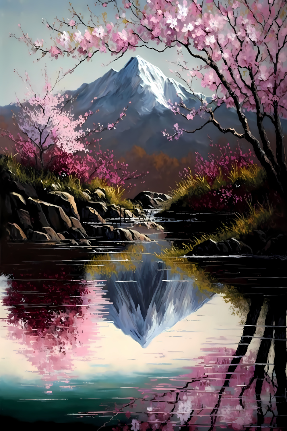 Japanese Landscape Oil Painting Digital Wall Art 2